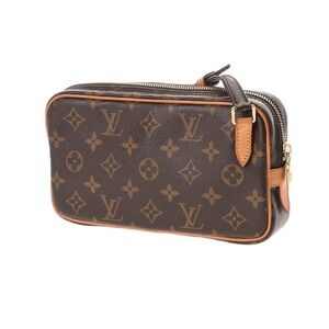 Louis Vuitton Bag Bandouliere Marly Canvas Monogram Brown Shoulder